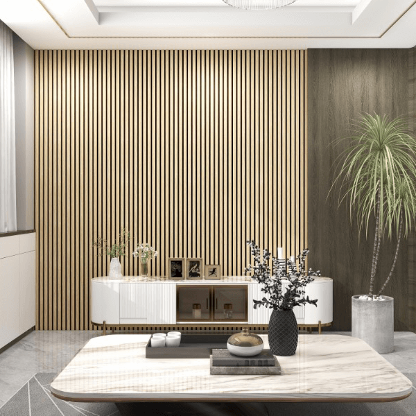 600mm Oak Acoustic Slat Wall Panel 2.4m Pack of 2 image